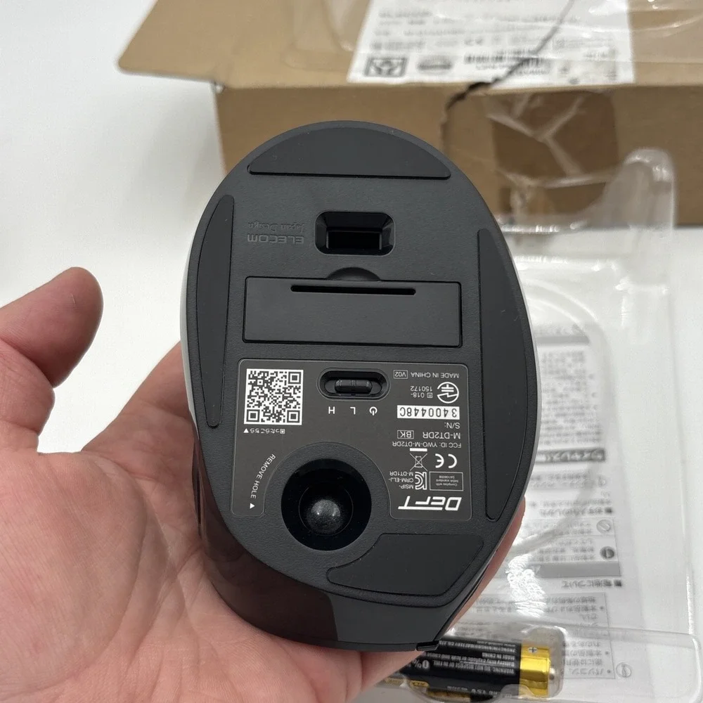 Elecom Deft Wireless Trackball Mouse M-DT2DRBK DT1DR Black